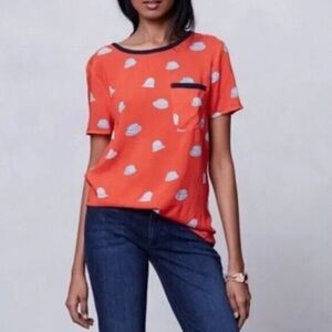 Maeve Anthropologie Printmaker Hat novelty top size 4